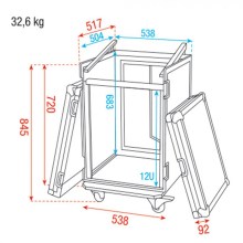 Prenosný rack COMBI CASE 12+10U